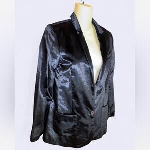 Mih midnight blue velvet blazer